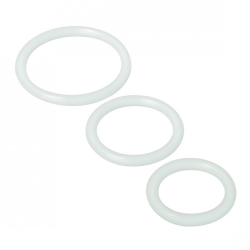 Cock Rings Silicone 3-Pieces clear