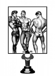 Cockringe Silikon 3er-Set Tom-of-Finland blau