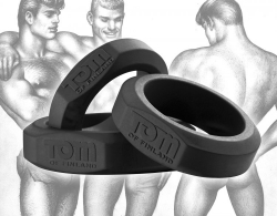 Cockringe Silikon 3er-Set Tom-of-Finland schwarz