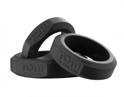 Cockringe Silikon 3er-Set Tom-of-Finland schwarz