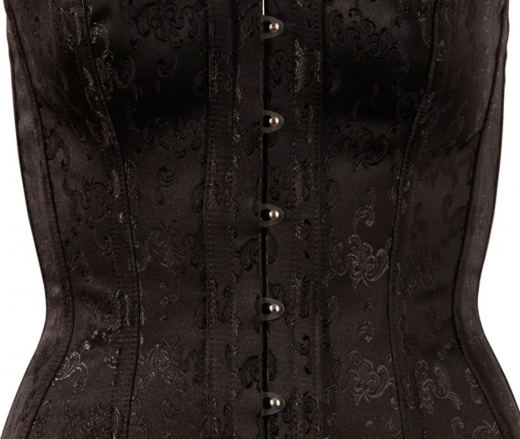 Corsage Brokat-Look gefüttert m. Strapsen