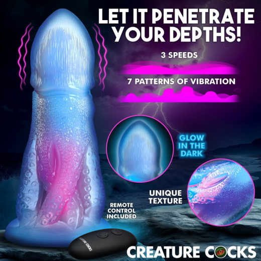 Creature Cocks Cocktopus Deluxe Fantasievibrator m. Fernbedienung fluoreszierend aufladbar m. Saugfuss kaufen