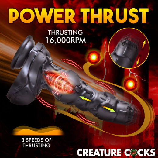 Creature Cocks Cyborg Cock thrusting Fantasy Vibrator w. Remote 3 Thrust-Speed 3x7 Vibro-Modes buy cheap