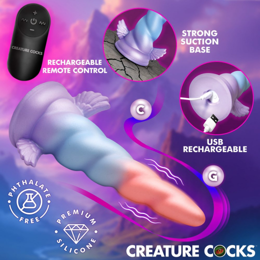 Creature Cocks Deluxe Dream Rider Unicorn Vibrator m. Fernsteuerung m. Spiralrippen & Saugfuss 3 Speed 7 Modi kaufen