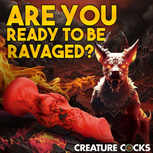 Creature Cocks Dildo Fire Hound large Silikon