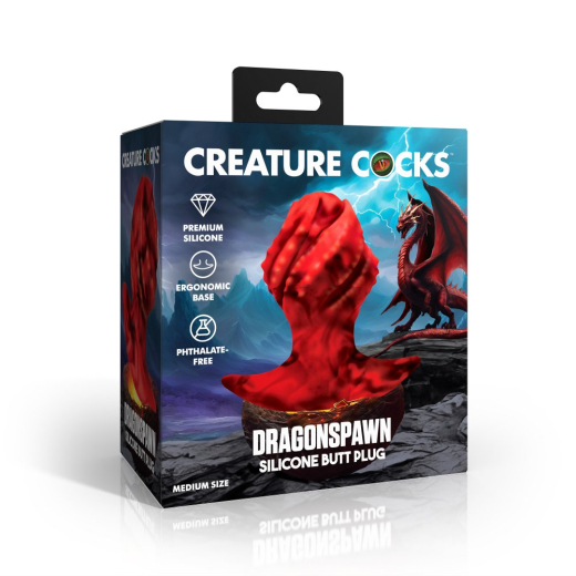 Creature Cocks Dragonspawn Fantasy Analplug Silikon medium mit Reiztextur ergonomische Basis günstig kaufen