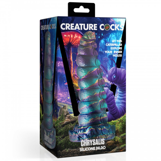 Creature Cocks Fantasiedildo Chrysalis Silikon mit Rippen & Saugnoppen 6.1cm Durchmesser günstig kaufen