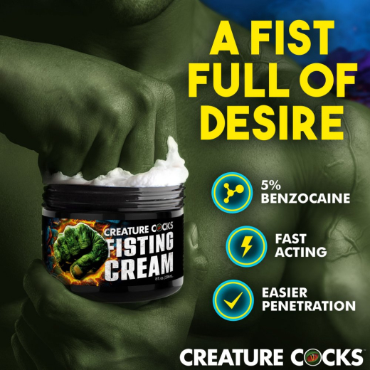 Creature Cocks Fisting Cream desensitizing 236ml Silicone based mild relaxing 5% Benzocaine by CREATURE COCKS buy