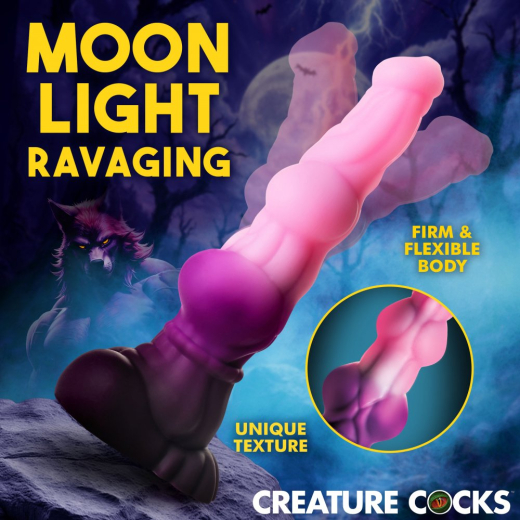 Creature Cocks Lycan Werewolf Silikondildo m. Saugfuss imposant grosser Fantasiedildo mit Knoten am Schaft kaufen