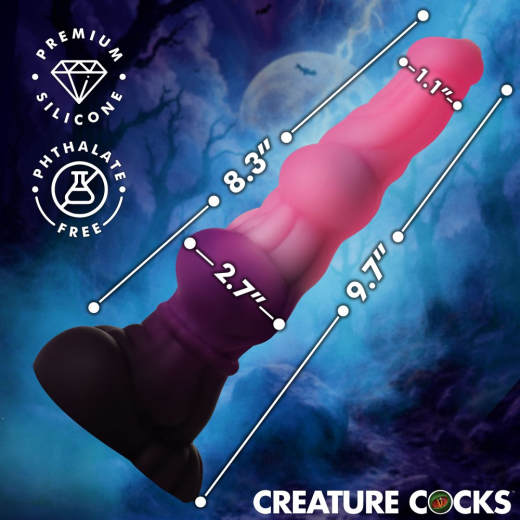 Creature Cocks Lycan Werewolf Silikondildo m. Saugfuss grosser Fantasiedildo mit Knoten am Schaft günstig kaufen