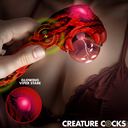 Creature Cocks Plasma-Vibrator Cobra Silikon mit Borsilikat-Glaskugel wasserdicht einführbarer Auflegevibrator kaufen
