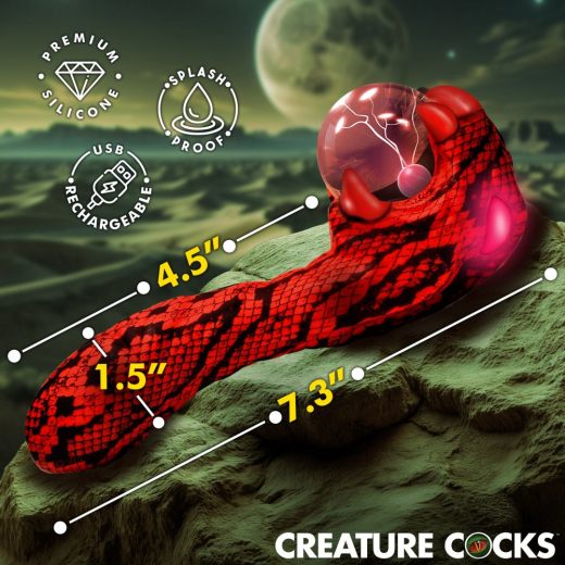 Creature Cocks Plasma-Vibrator Cobra Silikon wasserdicht aufladbar Auflegevibrator von CREATURE COCKS kaufen