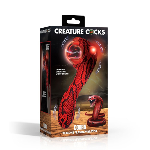 Creature Cocks Plasma-Vibrator Cobra Silikon mit Glaskugel wasserdicht aufladbar einführbarer Auflegevibrator kaufen
