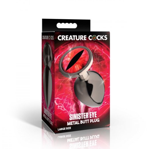 Creature Cocks Sinister Eye red Metal Butt Plug large conical Shape with Glass-Eye by CREATURE COCKS buy cheap