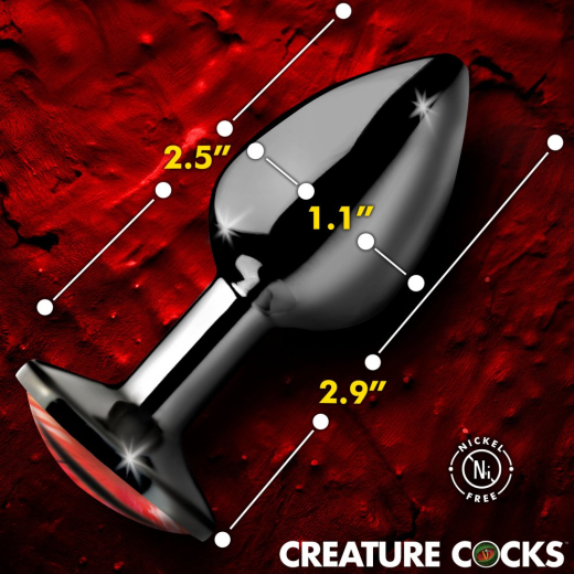 Creature Cocks Sinister Eye red Metal Butt Plug small Fantasy Anal Toy with Glass-Eye by CREATURE COCKS buy cheap