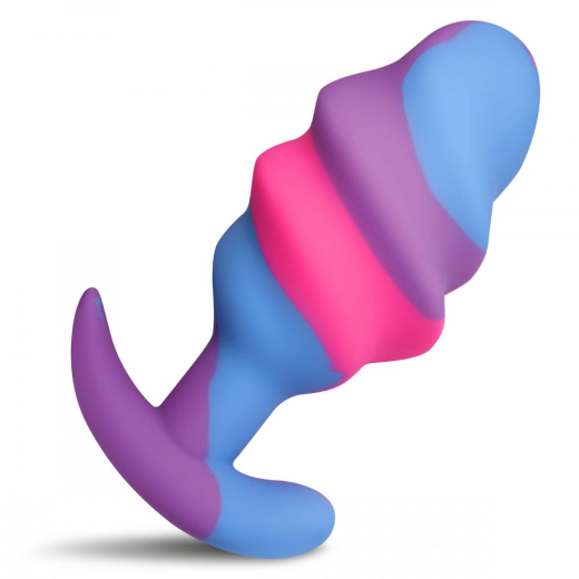 Creature Cocks Unicorn Swirl Analplug Silikon large Fantasie-Plug mit Spiralrippen gebogene Basis günstig kaufen