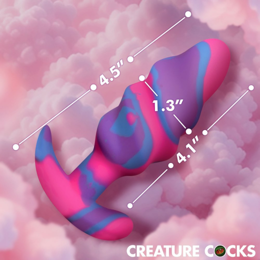 Acheter Creature Cocks Unicorn Swirl Analplug Silicone medium Fantasie-Plug base ergonomique de CREATURE COCKS