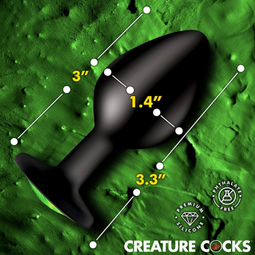 Creature Eye Silikon Analplug m. Glasauge medium mit grünem Katzenauge von CREATURE COCKS günstig kaufen