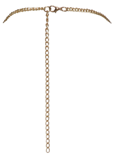 Crop-Top Metall m. Nackenträger goldfarben aus kleinen schillernden Metallplättchen einstellbar von COTTELLI kaufen