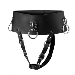 Womens PU-Leather Forced Orgasm Belt