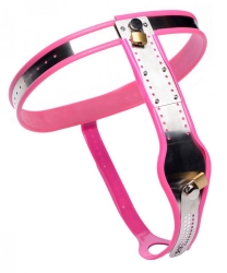 Damen Stahl Keuschheitsgürtel Pink