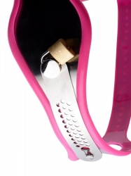 Damen Stahl Keuschheitsgürtel Pink
