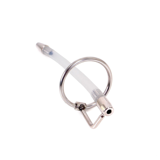 Dilator flexible Catheter Plug 8mm with hollow Urethral Insert with transparent Silicone-Hose & two Glans Rings buy