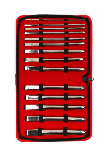 Dilator Set 14 Stück Hegar flach endend Edelstahl