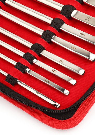 Dilator Set 14 Stück Hegar flach endend Edelstahl Harnröhrendehnrt 4-17mm Durchmesser massiv günstig kaufen