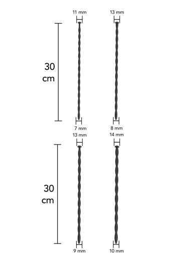 Dilator-Set 4er gewellt 7-10mm Silikon biegsame Dilatatoren Harnröhrenstifte von HIDDEN DESIRE günstig kaufen