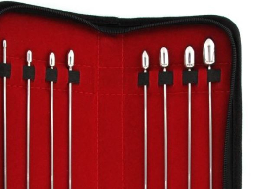 Dilator Sounds Kit 8 Pc. Bakes long Stainless Steel 0.4-12mm Urethral Stretching Instruments w. elongated Olive-Tips buy