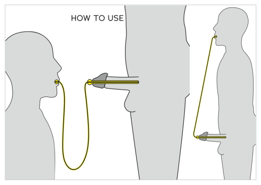 Dilator Silicone w. Hose Piss-to-Mouth bendable hollow Urethral Plug with Tube & Mouthpiece by PENISPLUG buy