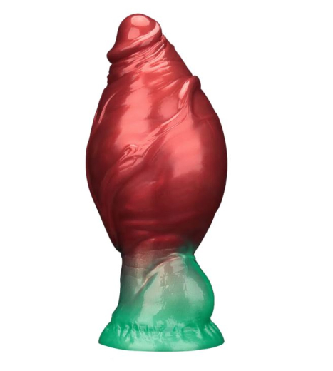 Dildo aufblasbar Dual Density Silikon AEROSX 7.5-Inch rot-grün mit starkem Saugfuss abnehmbare Ball-Pumpe kaufen