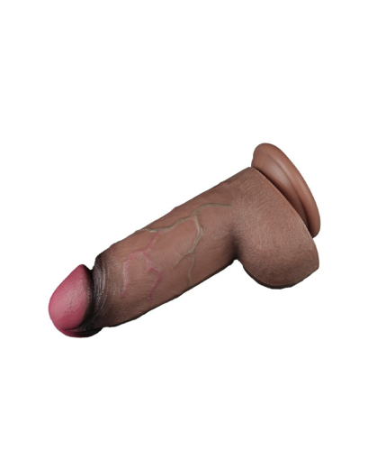 Dildo Dual Layer 9.5-Inch Nature Cock XXL Silicone brown