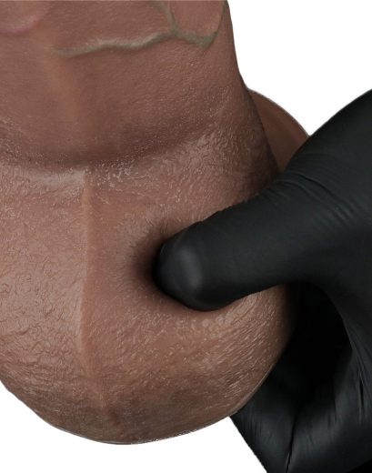 Dildo Dual Layer 9.5-Inch Nature Cock XXL Silicone brown