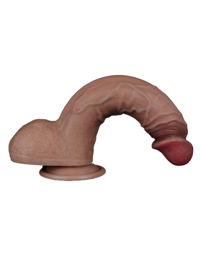Dildo Dual Layer Nature Cock 9-Inch Silikon braun