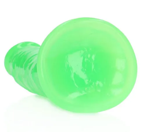 Dildo fluoreszierend Realistic slim Dong 7-Inch grün 18cm x 3.5cm einführbar TPE Harness kompatibel kaufen
