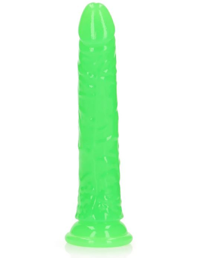 Dildo fluoreszierend Realistic slim Dong 8-Inch grün 3.8cm Durchmesser leuchtet im Dunkeln von REALROCK kaufen