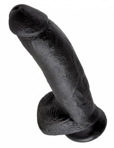 Dildo m. Hoden King Cock 9 Inch Balls schwarz