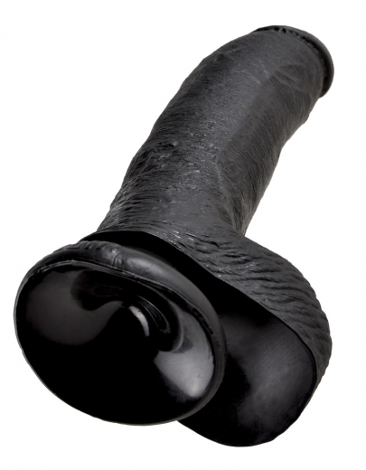 Dildo m. Hoden King Cock 9 Inch Balls schwarz