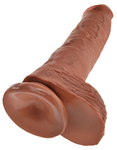 Dildo realistic King Cock 10 Inch Balls light brown