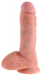 Dildo m. Hoden King Cock 8 Inch Balls haut