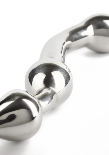 Dildo w. Bulbs Pleasure Wand Stainless Steel G-Spot & Prostate Stimulator curved spherical Shape glossy polished buy