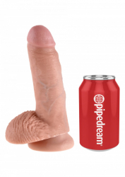Dildo m. Saugbasis King Cock 7 Inch Balls haut