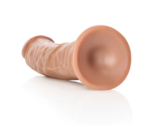 Dildo w. Suction Cup Curved Realistic 10-Inch light brown large 25.5cm x 5.6cm PVC Penis-Dildo buy cheap