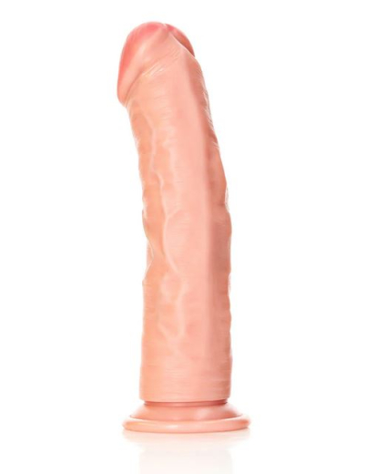 Dildo w. Suction Cup Curved Realistic 9-Inch skin