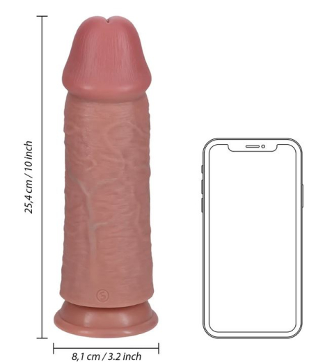 Dildo m. Saugfuss Extra Thick Straight 10-Inch haut 23.4 cm x 8.1cm mit Äderung aus PVC von REALROCK günstig kaufen