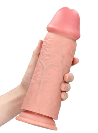 Dildo m. Saugfuss Extra Thick Straight 10-Inch haut 23.4 cm x 8.1cm einführbar mit Äderung aus PVC kaufen