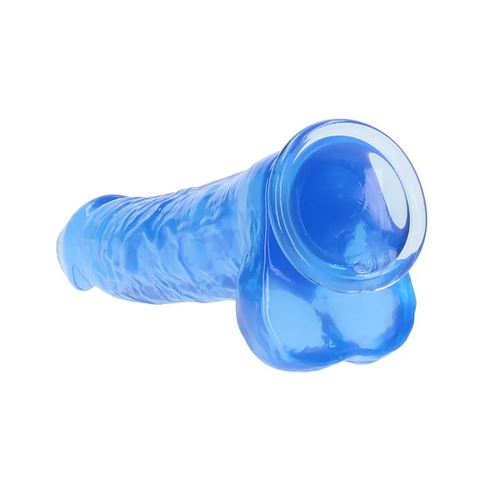 Dildo m. Saugfuss Realistic Cock 10-Inch blau mit Hodensack 25.4cm x 6cm TPE von REALROCK günstig kaufen