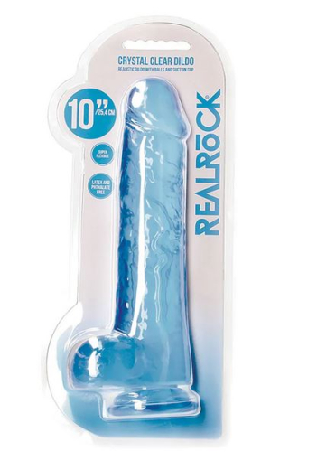 Dildo m. Saugfuss Realistic Cock 10-Inch blau mit Hodensack 25.4cm x 6cm einführbar lebensechtes TPE kaufen